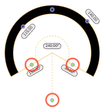 Arc layer angle controls