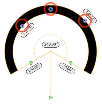 Arc layer radii controls