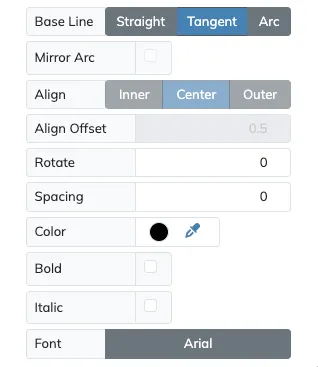 Text Arc common settins