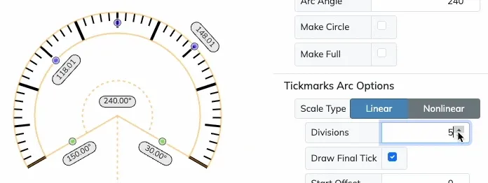 Tickmarks Arc realtime update