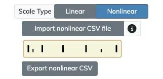 Tickmarks Arc nonlinear