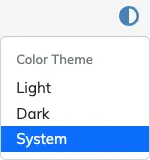 Color theme menu