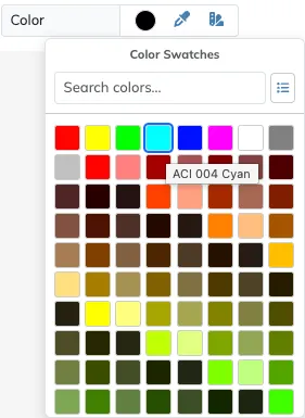 Color swatches picker
