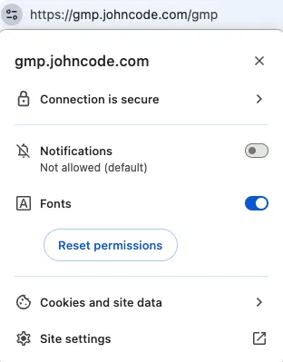Fonts browser setting