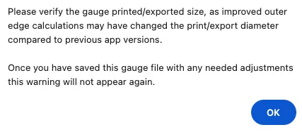Printing Dimensions Alert