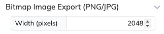 Bitmap export options