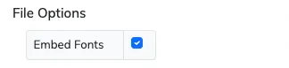 File options