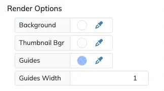 Render options