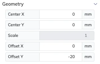 Geometry settings