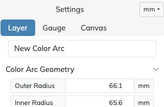 Settings sidebar