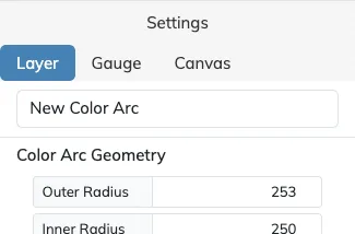 Settings sidebar